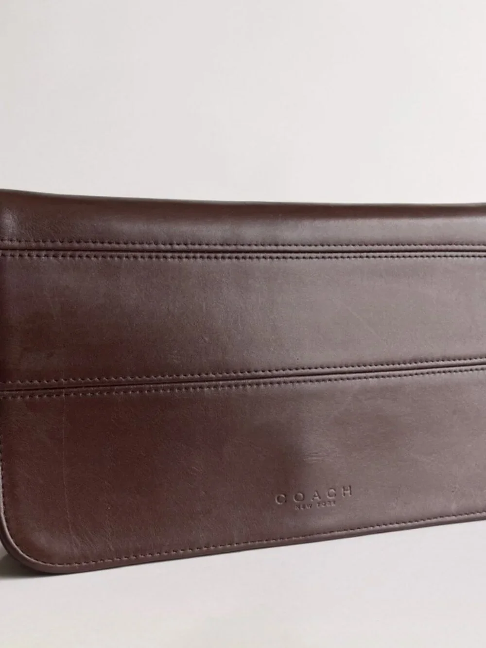Vintage Coach 9091 Tribeca Convertible Clutch USA Mahogany Shoulder Crossbody 19